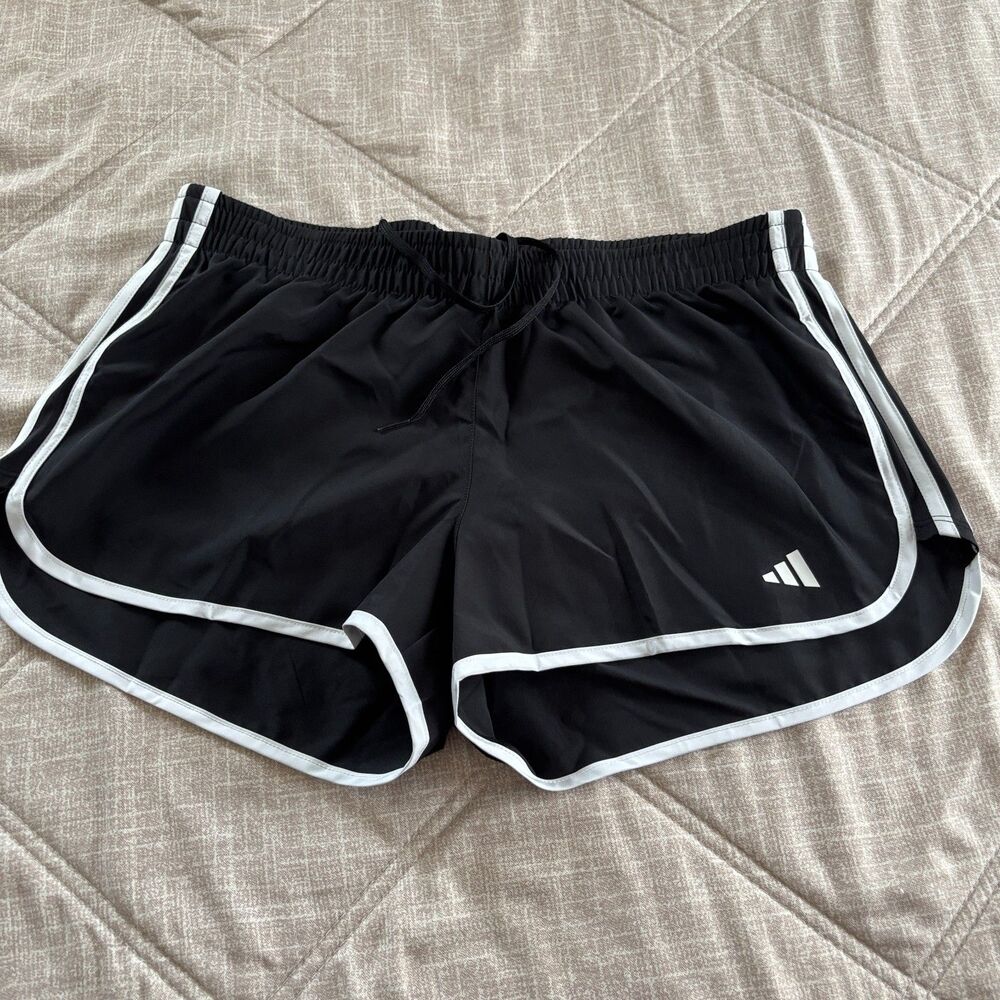 NWT Adidas M20 Black White Athletic Running Shorts Size Large